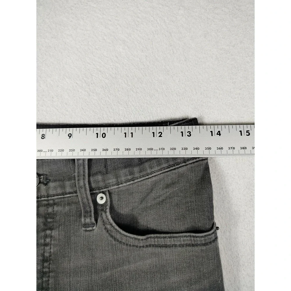Madewell‎ 9 Inch Skinny Jeans Womens 26P Gray Mid Rise Distressed Raw Hem Ankle